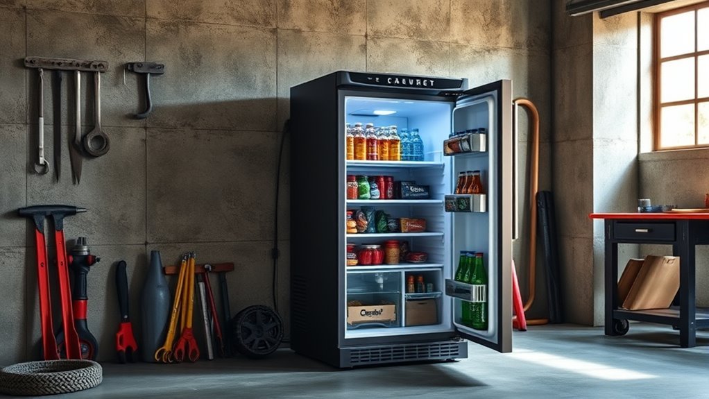 garage fridge selection criteria