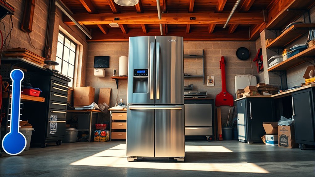 garage fridge temperature adaptability