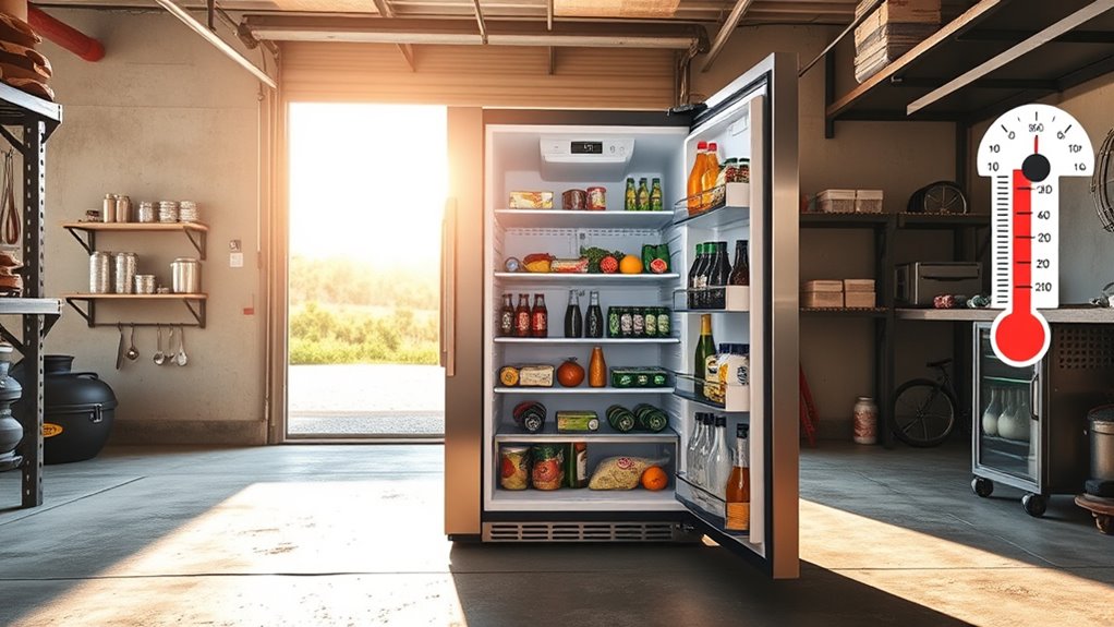 garage fridge temperature durability