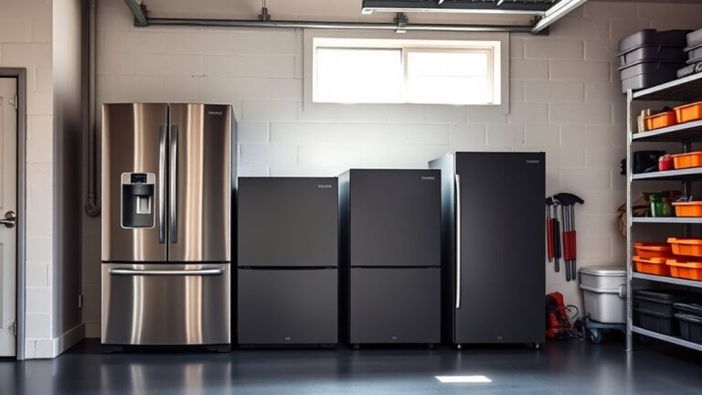 garage refrigerator size options
