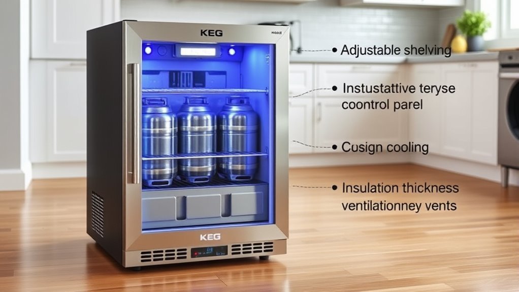keg size temperature portability