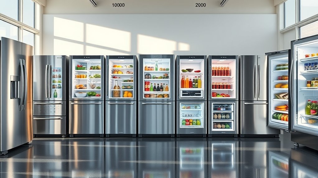 large capacity display refrigerators