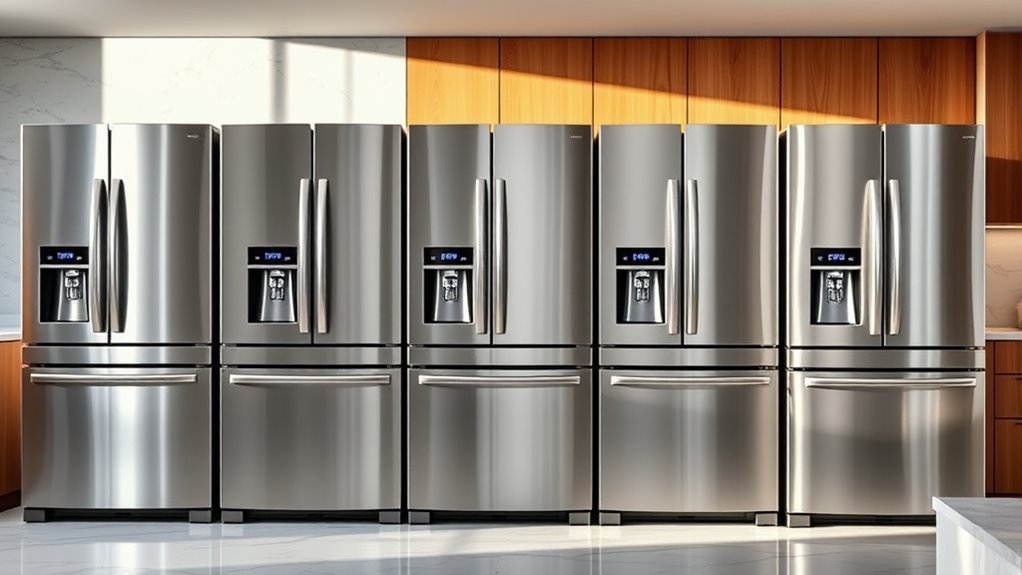 luxury side by side refrigerators