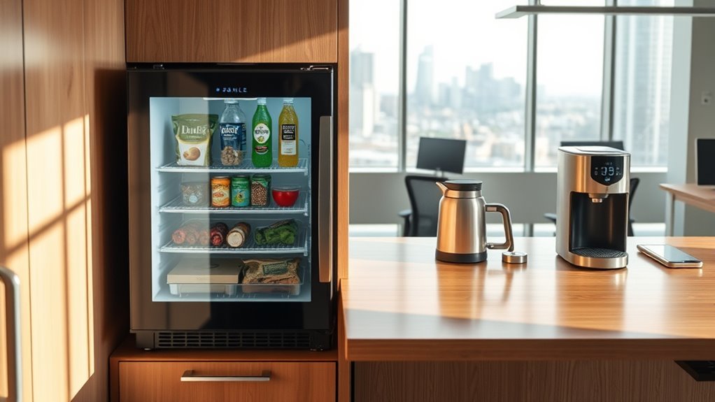 office fridge size and features