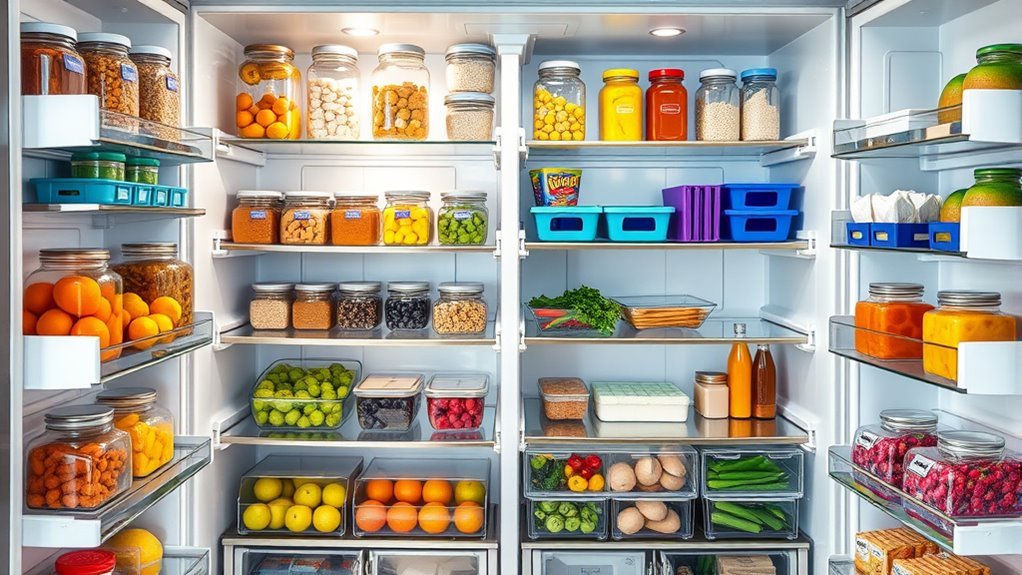 optimal refrigerator shelf organization