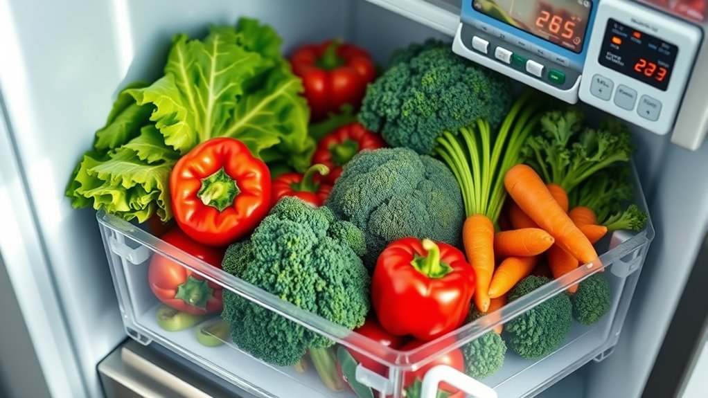 optimal vegetable refrigerator settings