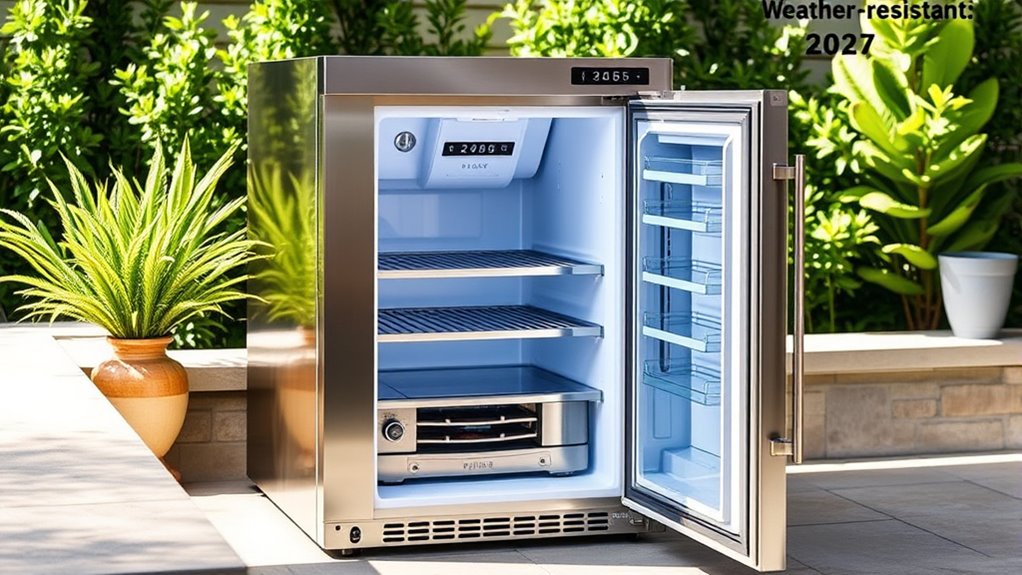 outdoor fridge size and durability