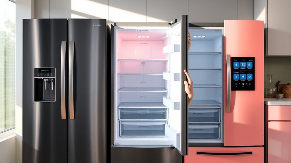 refrigerator features and size
