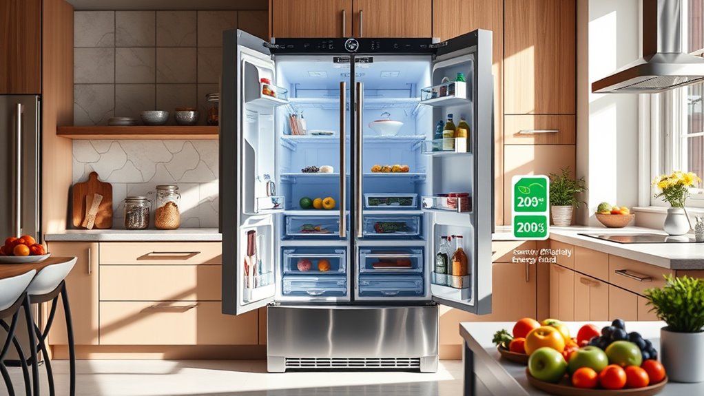 refrigerator size efficiency features