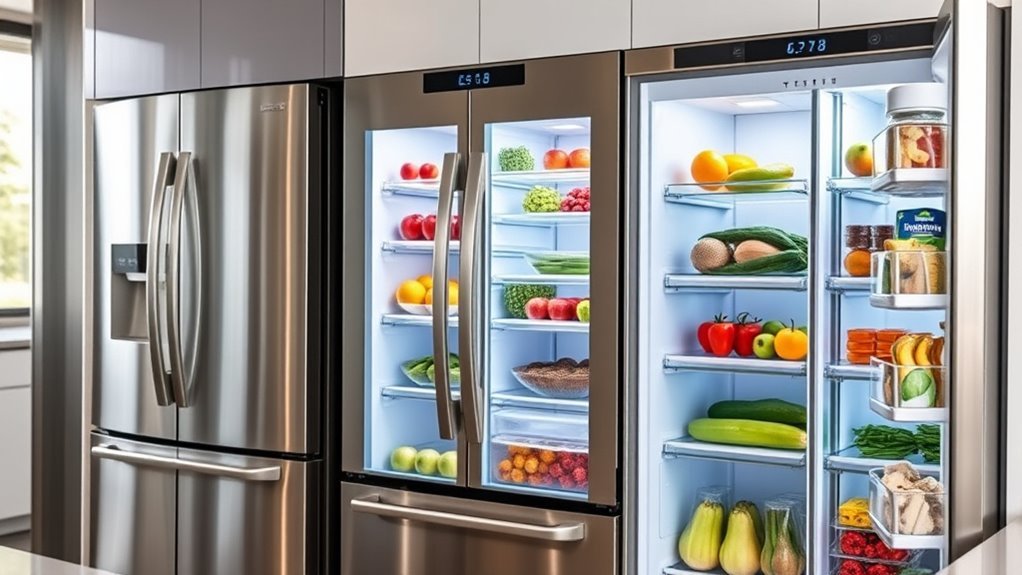 refrigerator size efficiency features
