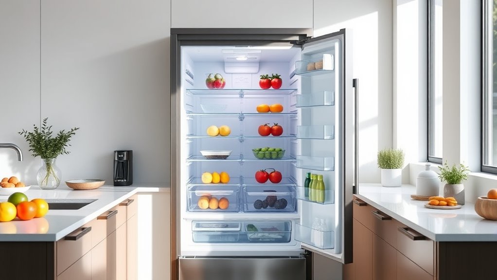 refrigerator size features efficiency