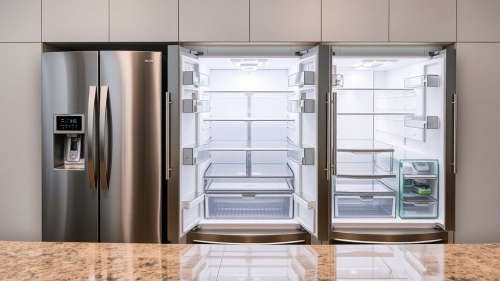 refrigerator size features efficiency