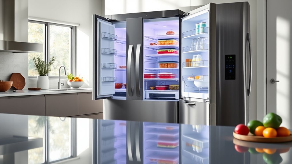 refrigerator size technology style