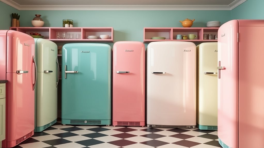 retro fridge size and features
