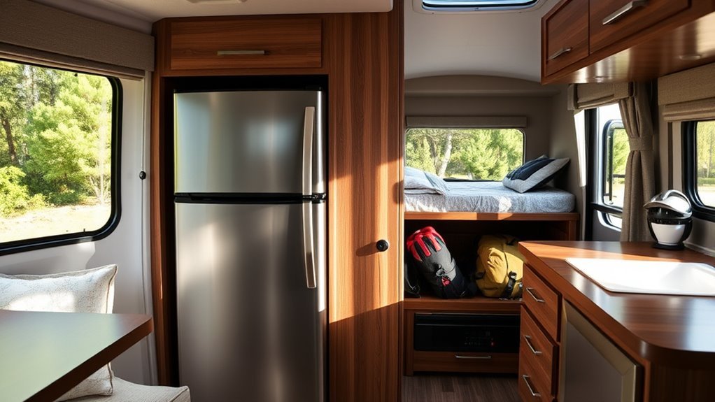 rv fridge capacity and features