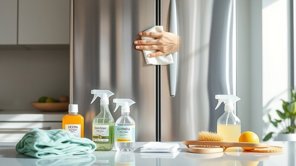 stainless steel refrigerator cleaning