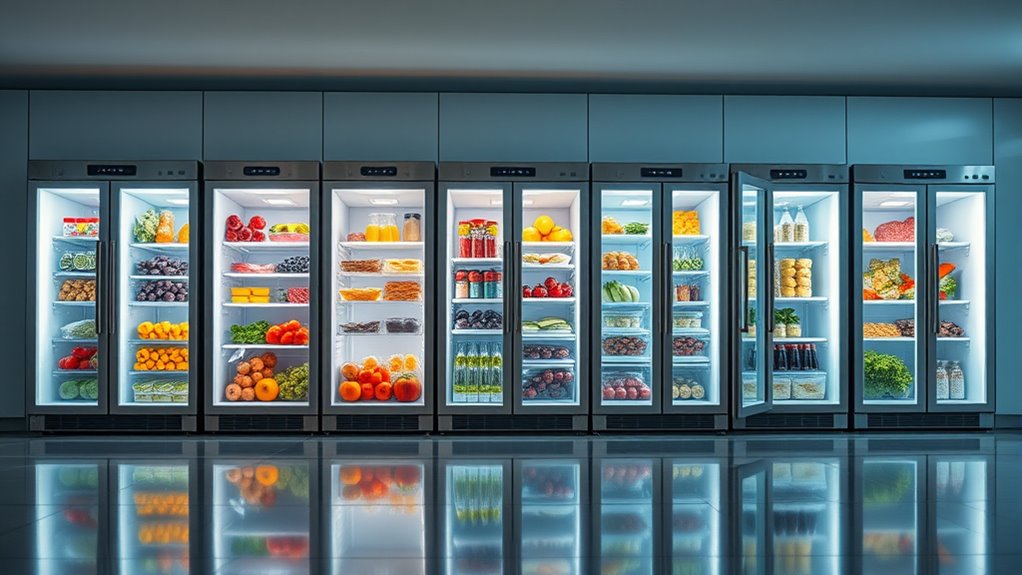 top 2 door glass refrigerators