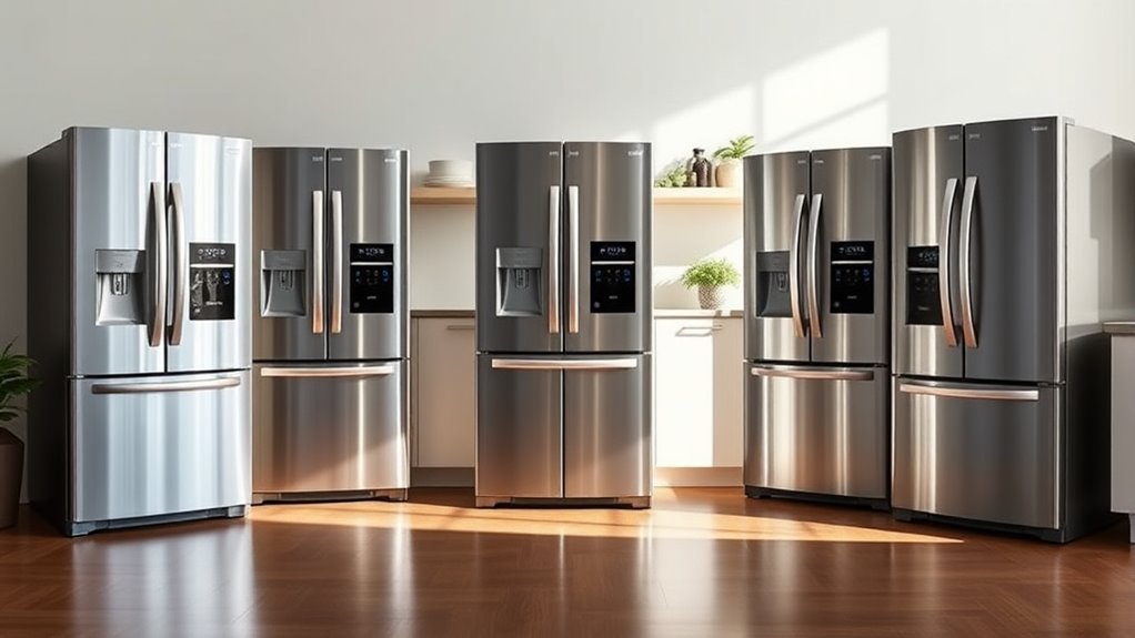 top 33 inch side by side refrigerators