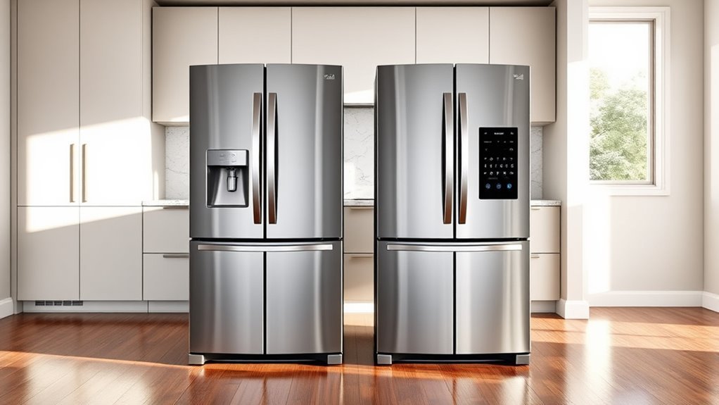 top 42 inch side by side refrigerators