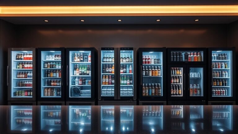 top back bar refrigerators