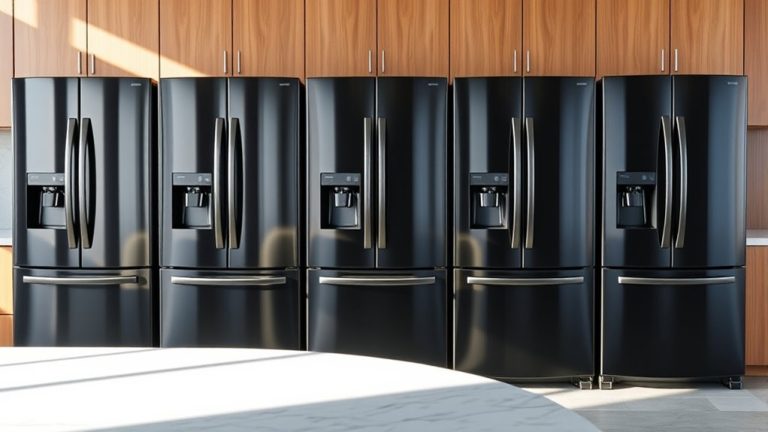 top black stainless fridges