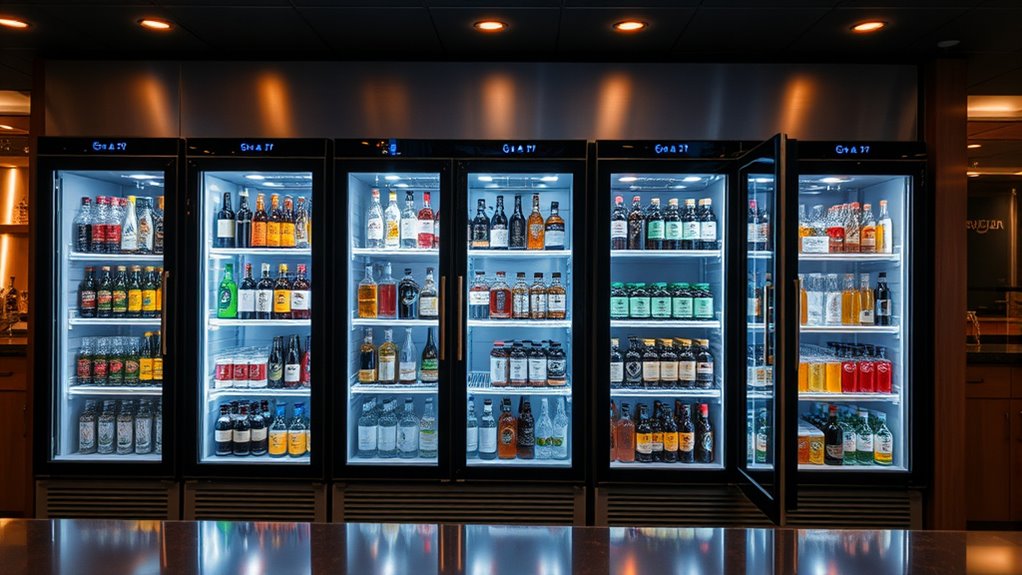 top commercial back bar refrigerators