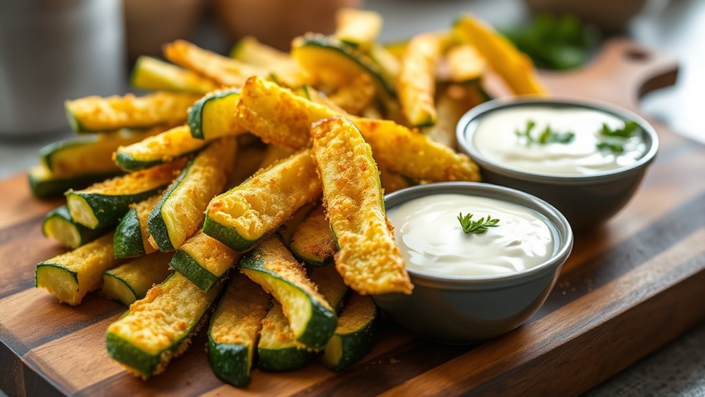 top crispy zucchini fries