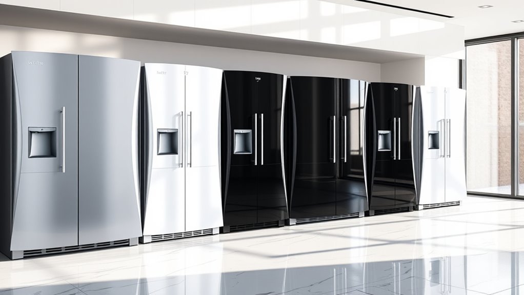 top curved glass fridge prices