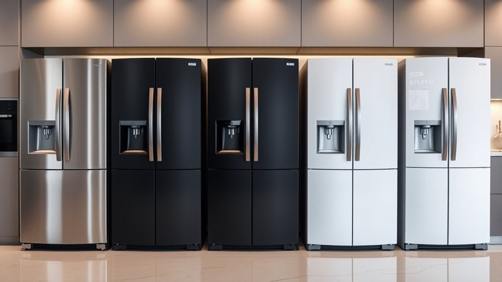 top double door fridges