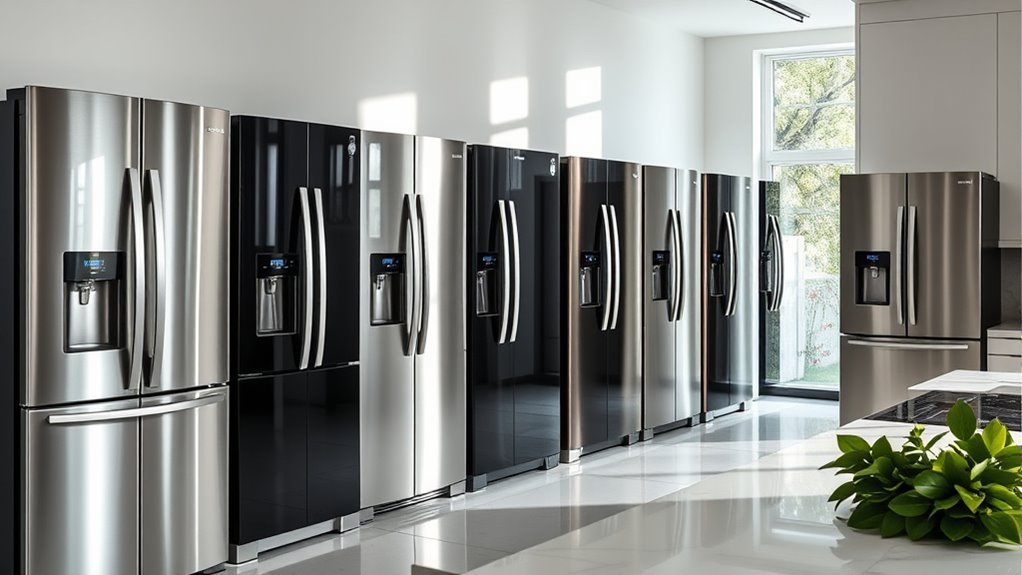 top double door fridges