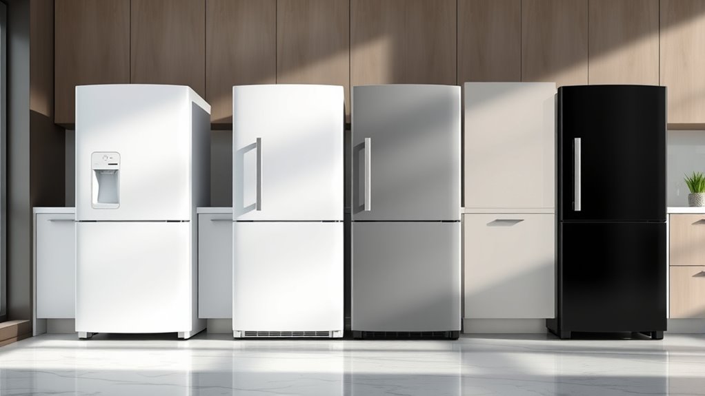 top four plain refrigerators