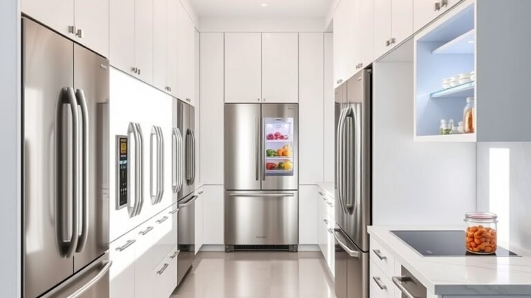 top galley kitchen refrigerators