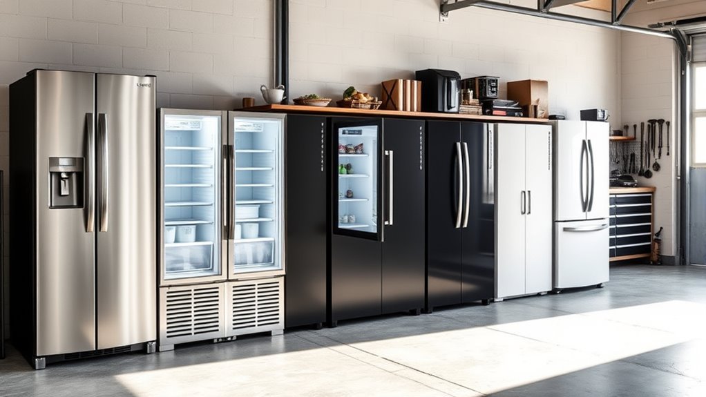 top garage freezer refrigerators