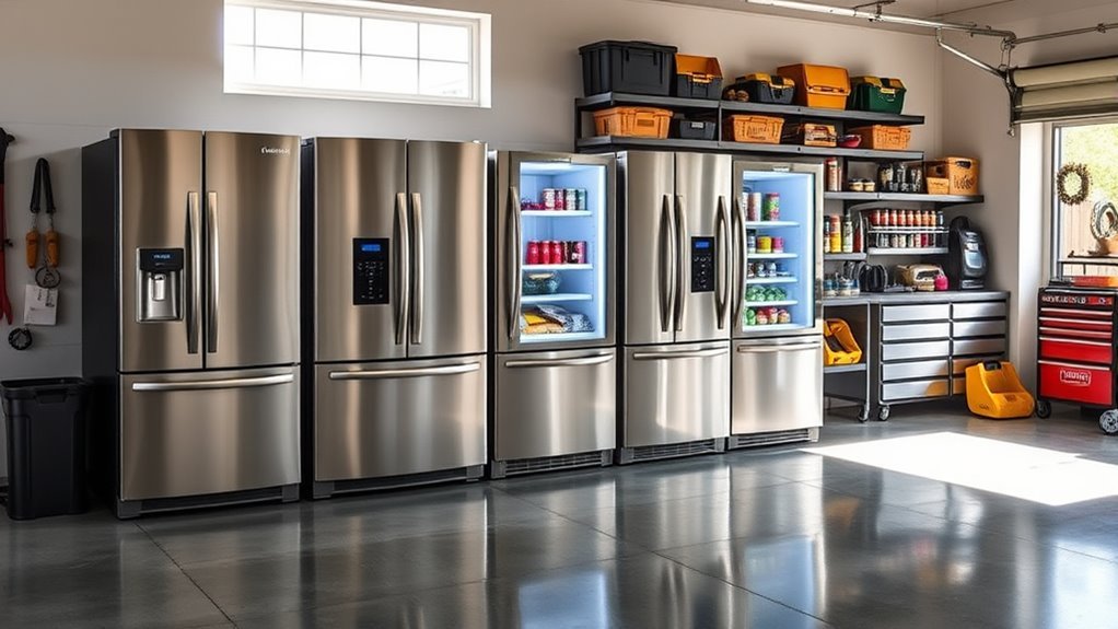 top garage ready freezer options