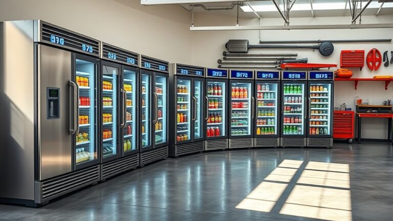 top garage side by side refrigerators