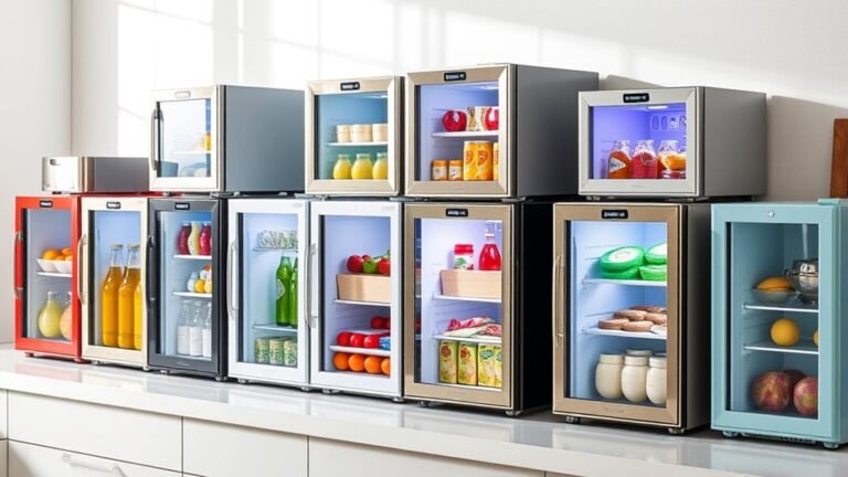 top glass door mini fridges