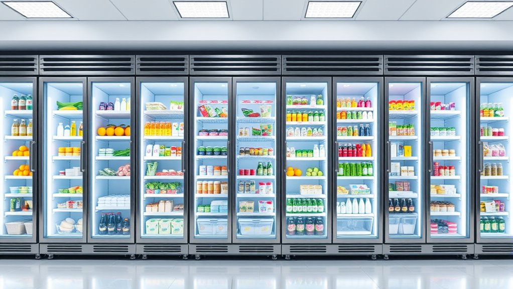 top glass door refrigerators
