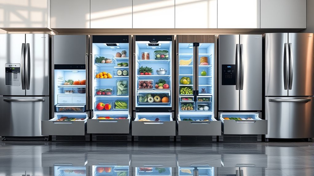 top refrigerator bottom freezers