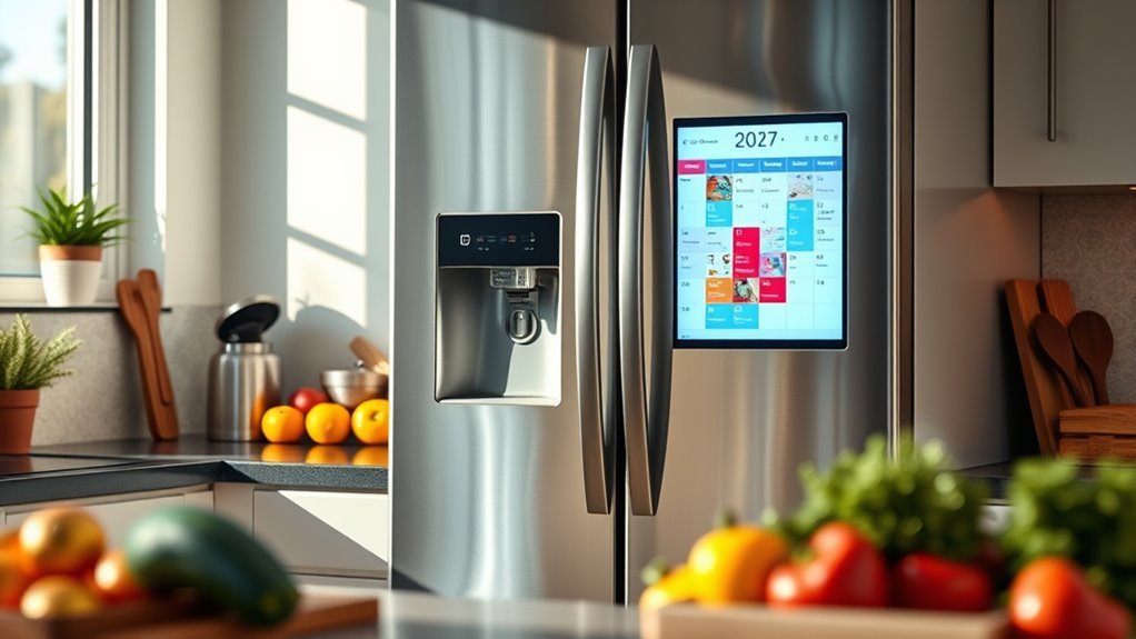 top refrigerator digital calendar