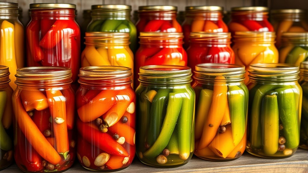 top refrigerator pickled peppers