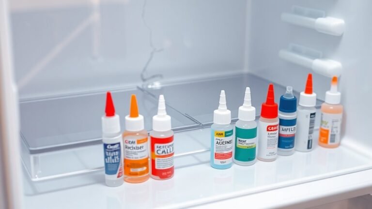 top refrigerator shelf glue