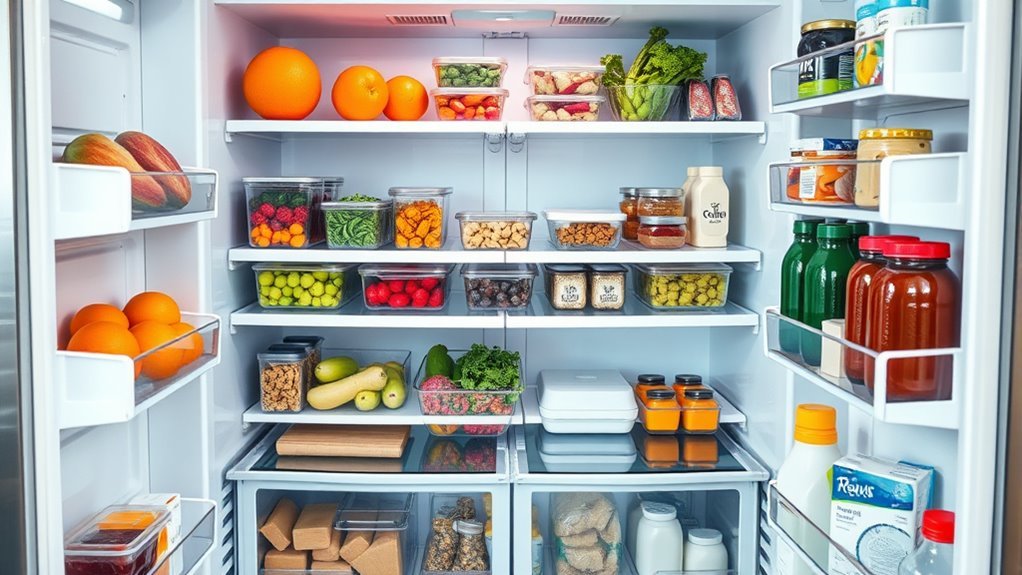 top refrigerator shelf organization