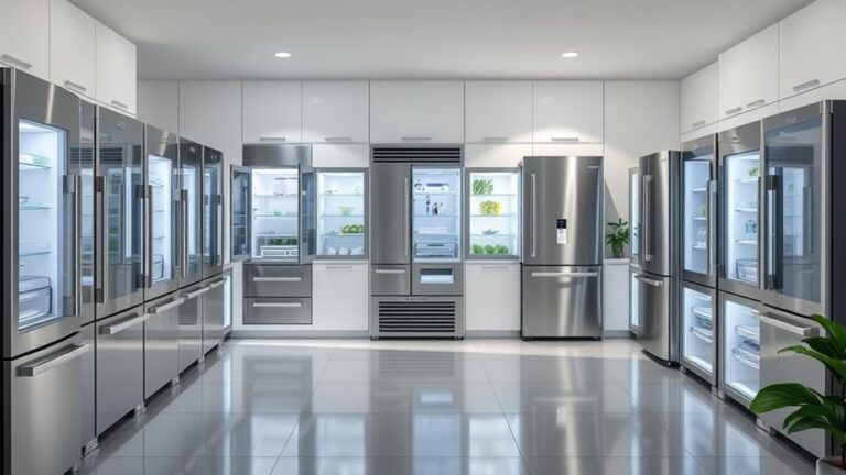 top side by side fridges
