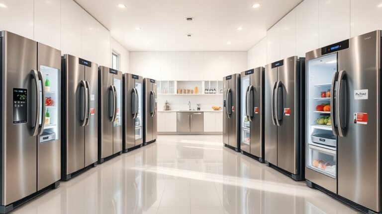 top side by side fridges