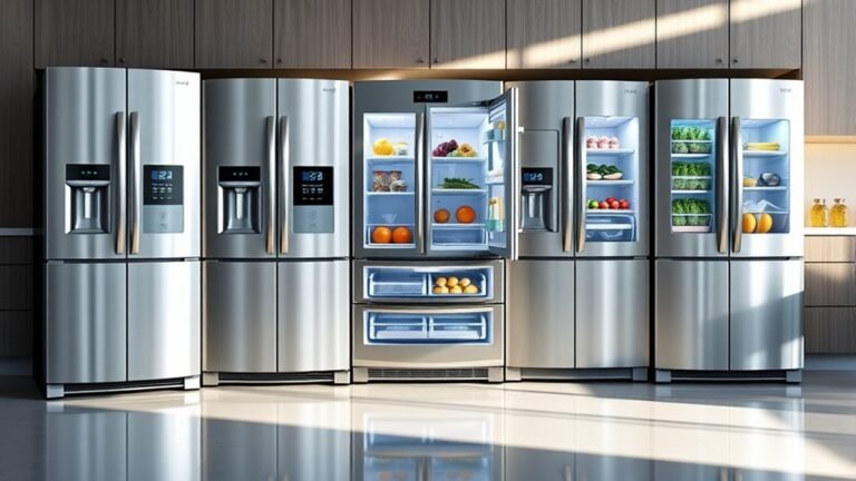 top side by side fridges