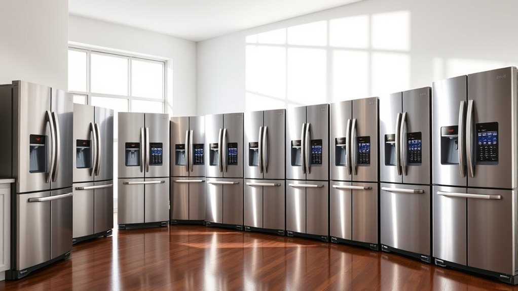top side by side refrigerators