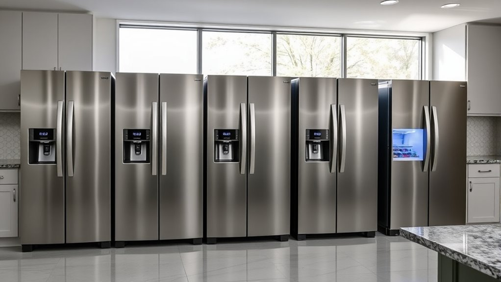 top side by side refrigerators
