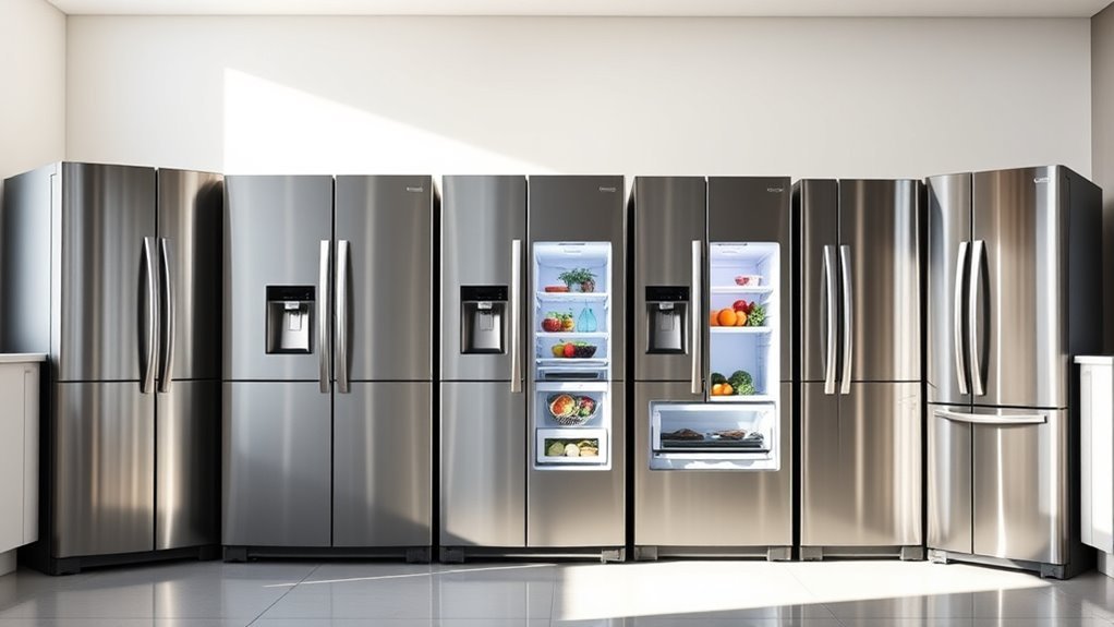 top space saving 3 door fridges