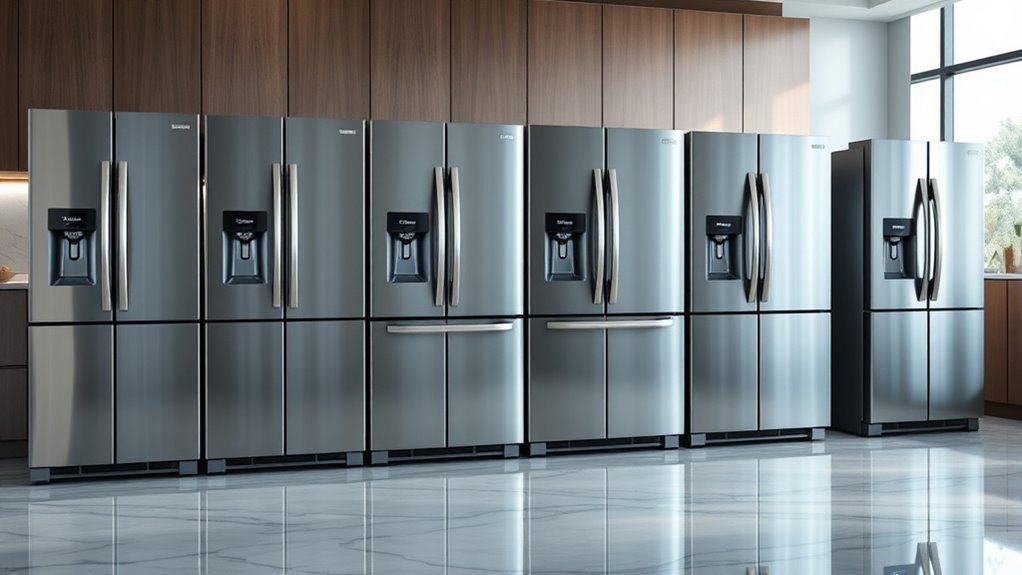 top space saving double refrigerators