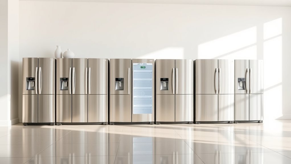 top space saving side by side refrigerators